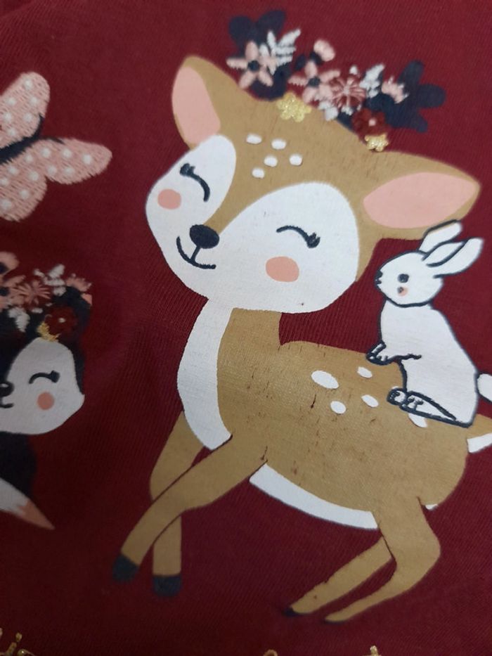 T-shirt 23 mois 86 cm bordeaux - photo numéro 7