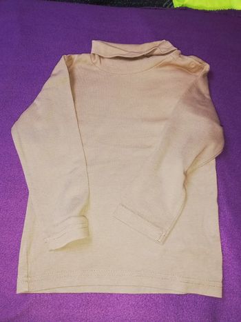 Sous pull marron clair 4 ans fille kidkanai