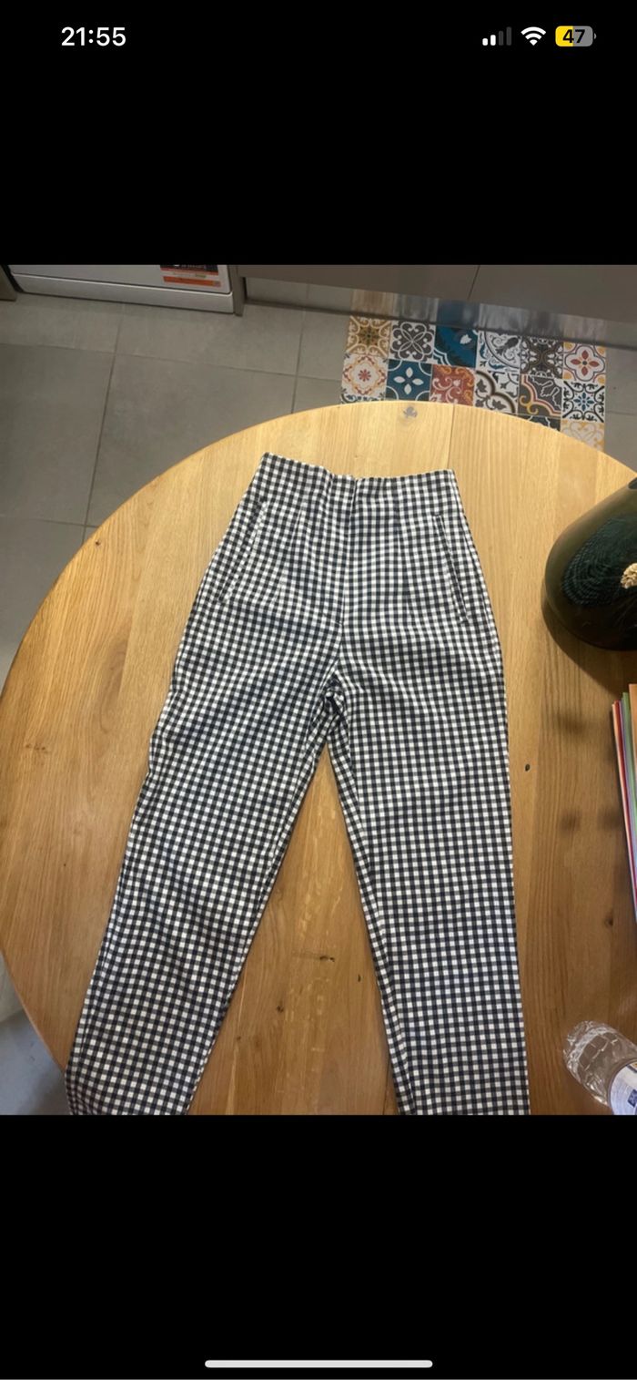 Pantalon carreau Zara