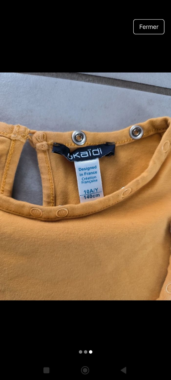 Vend tee shirt manches longues fille 10ans Okaïdi - photo numéro 3