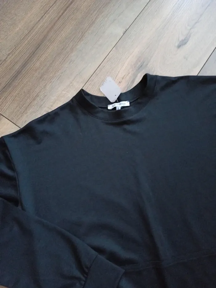 Pull noir uni homme M - photo numéro 2