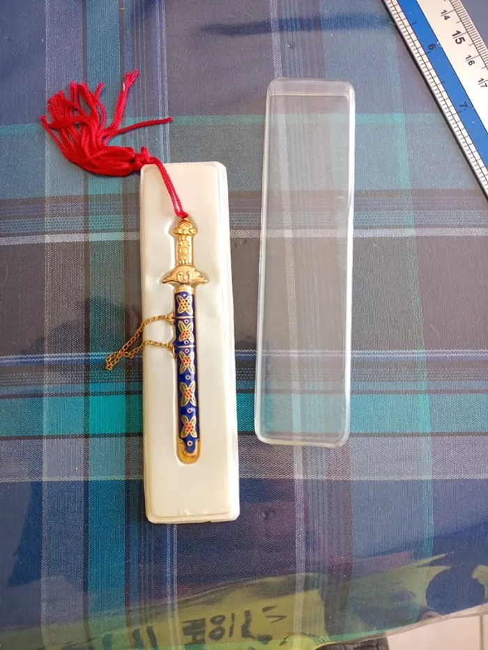 Coupe-papier original et rare en cloisonné chinois - photo numéro 3