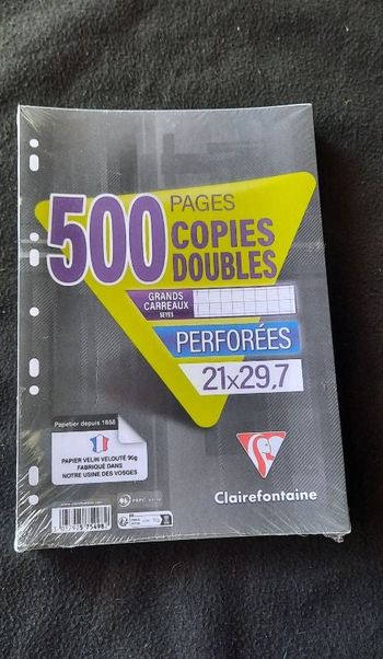 Feuilles doubles clairefontaine