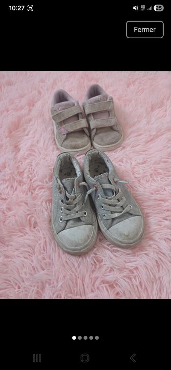 Lot 2 paire de baskets fille taille 23