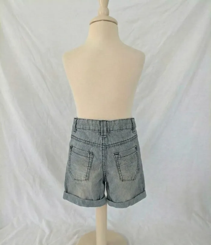 Short en jean rayé Orchestra - 2 ans (Taché / Idéal activités 🎨) - photo numéro 2