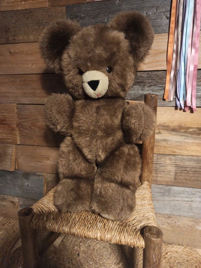Peluche ours articulé vintage Tbe - photo numéro 2