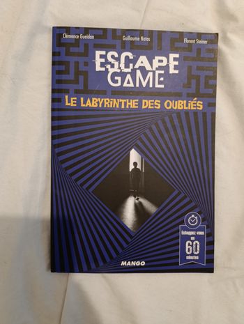 Livre de jeu escape game le labyrinthe des oubliés 