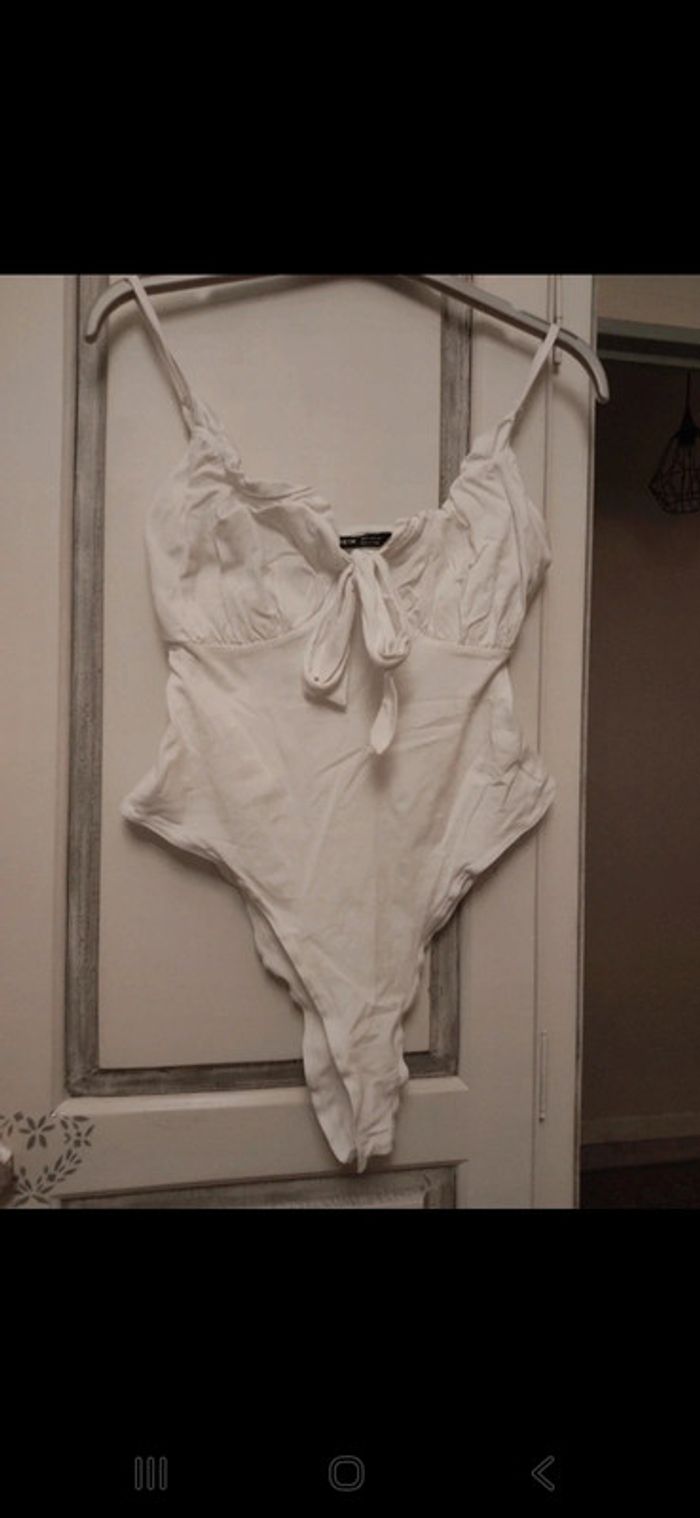Body blanc femme 38 noeud