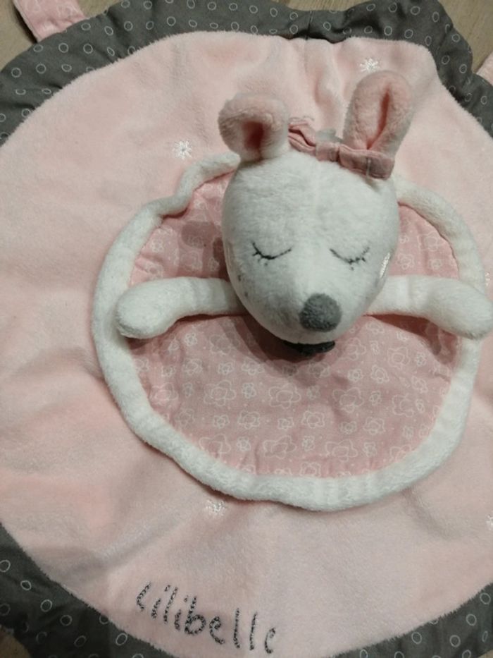 sauthon Doudou souris rose gris rond Lilibelle - photo numéro 2