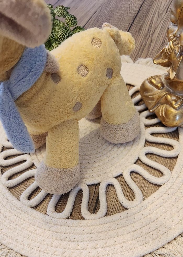 Doudou Girafe Nicotoy Jaune Bleu - photo numéro 3