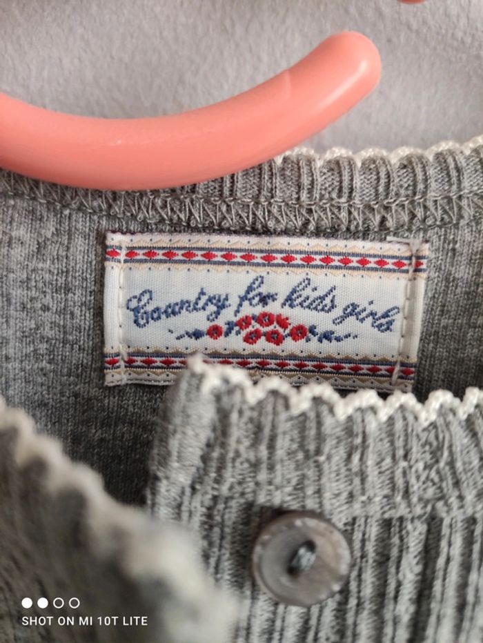 Pyjama gris country for kids girl - photo numéro 2