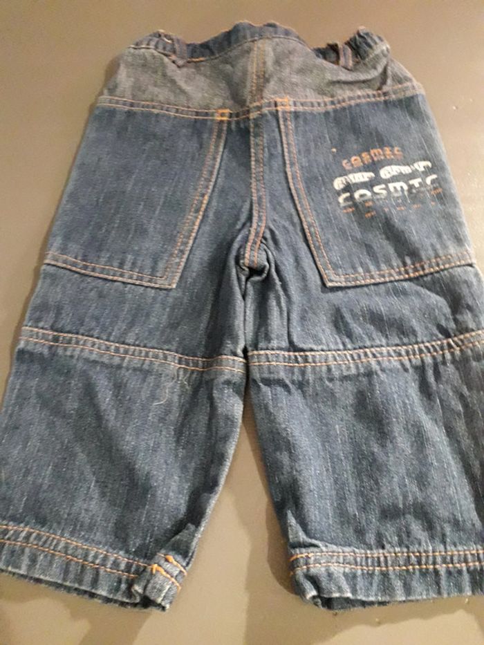 Pantalon jean large baggui Obaibi 12 mois original TBE - photo numéro 4