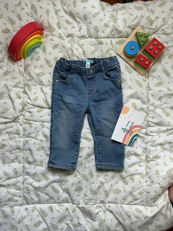Jean bleu clair taille réglable obaibi 12 mois