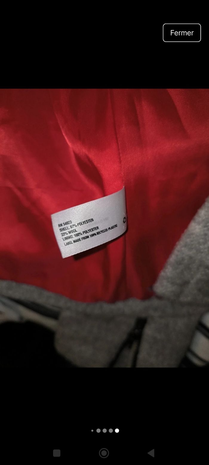 Blouson gris chiné. Marque Gap. Taille S - photo numéro 6