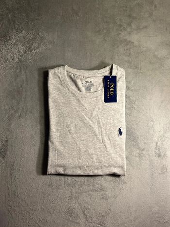 T-shirt Ralph Lauren Crewneck Embroidered Grey Navy Poney – Taille L