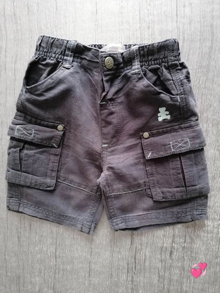 Short/ bermuda léger gris Lulu Castagnette 12 mois