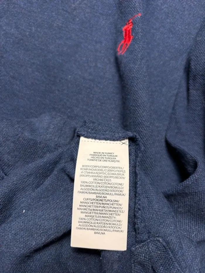 Polo manches longues Ralph Lauren - Bleu marine - Taille M - photo numéro 4