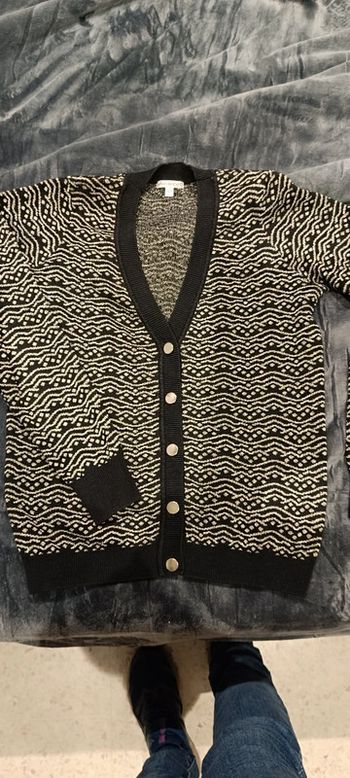 Gilet femme noir gris
