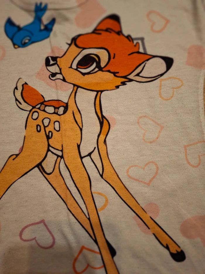 T shirt disney bambi taille 7 ans fille - photo numéro 2