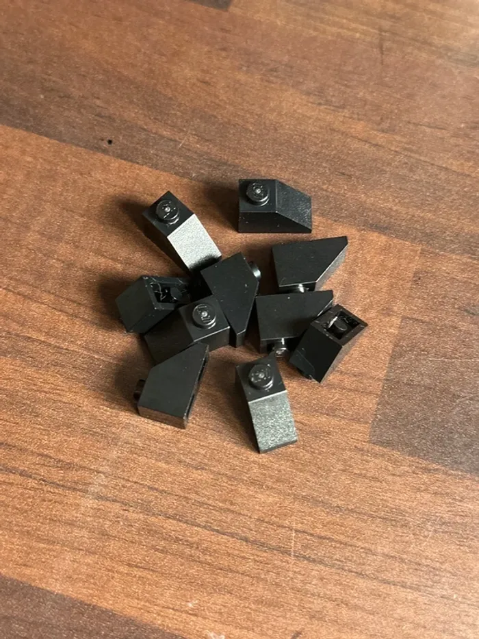 10 Lego Slope 45 2 x 1 ref 3040 Black