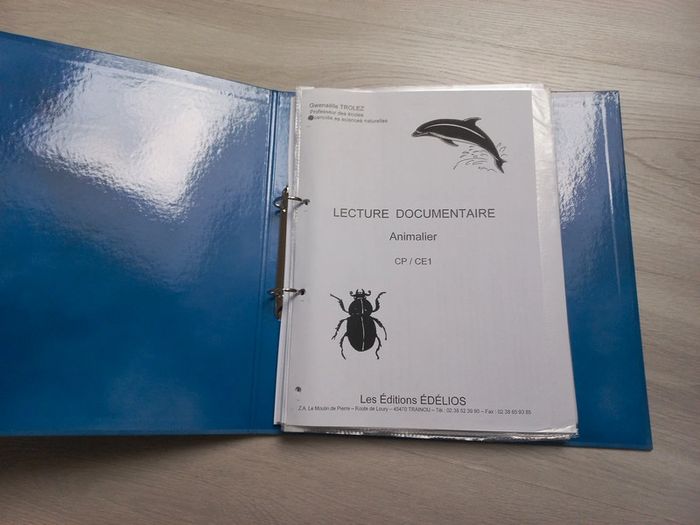 Classeur lecture documentaire cp /ce1 animalier