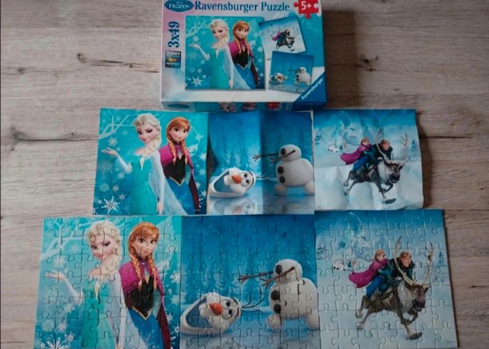 Puzzle 3x49 pièces La reine des neiges - photo numéro 2
