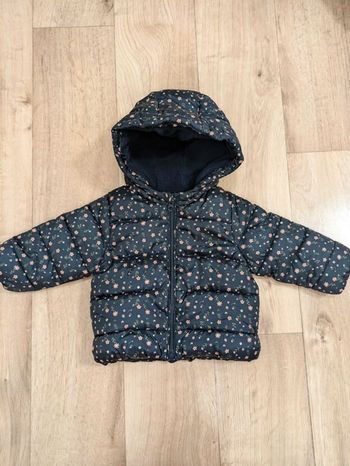 Manteau doudoune à fleurs Kiabi 12 Mois