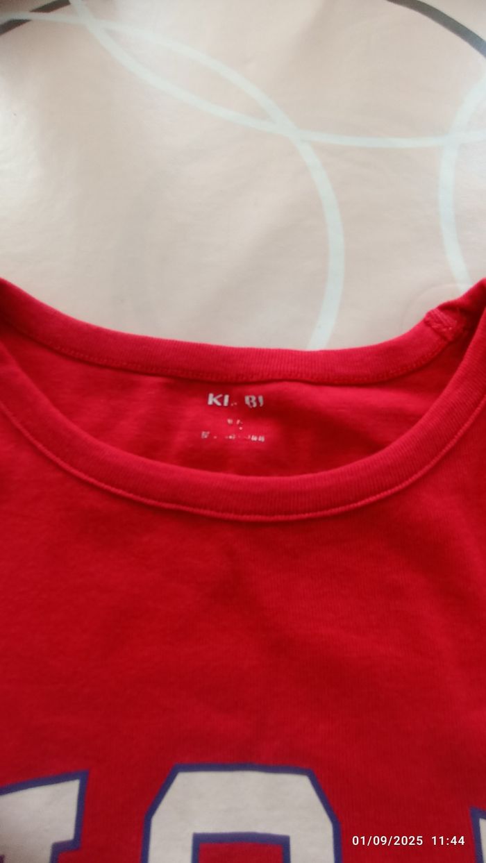 T-shirt court fille M kiabi rouge USA - photo numéro 2