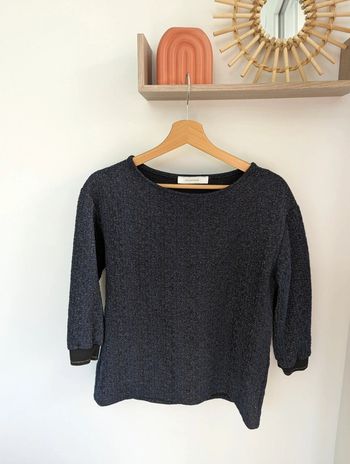 Blouse Promod bleu nuit et noir taille M NEUVE