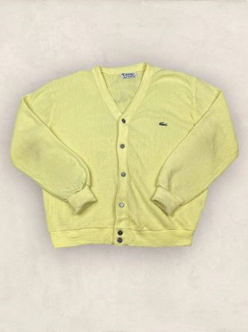 Cardigan Lacoste Jaune M, homme, izod (2453)