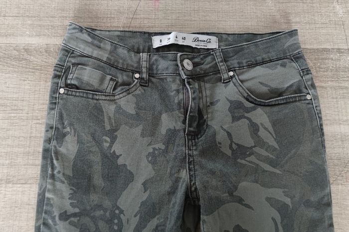 Jean slim camouflage gris Denim&Co femme taille 36 très bon état - photo numéro 7