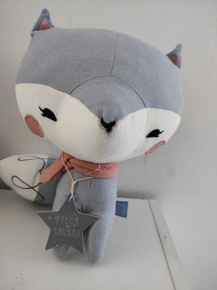 Renard bleu Picca & loulou peluche