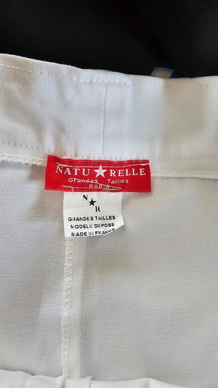 pantalon a jambes large naturelle blanc taille 6 - photo numéro 5