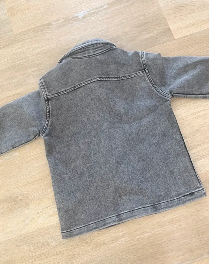Surchemise grise effet jean - 3/4 ans (98/104 cm) - photo numéro 2