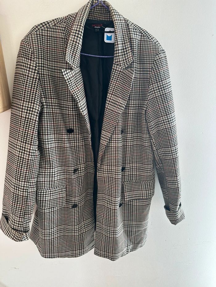 Blazer long à carreaux, Jennyfer taille M