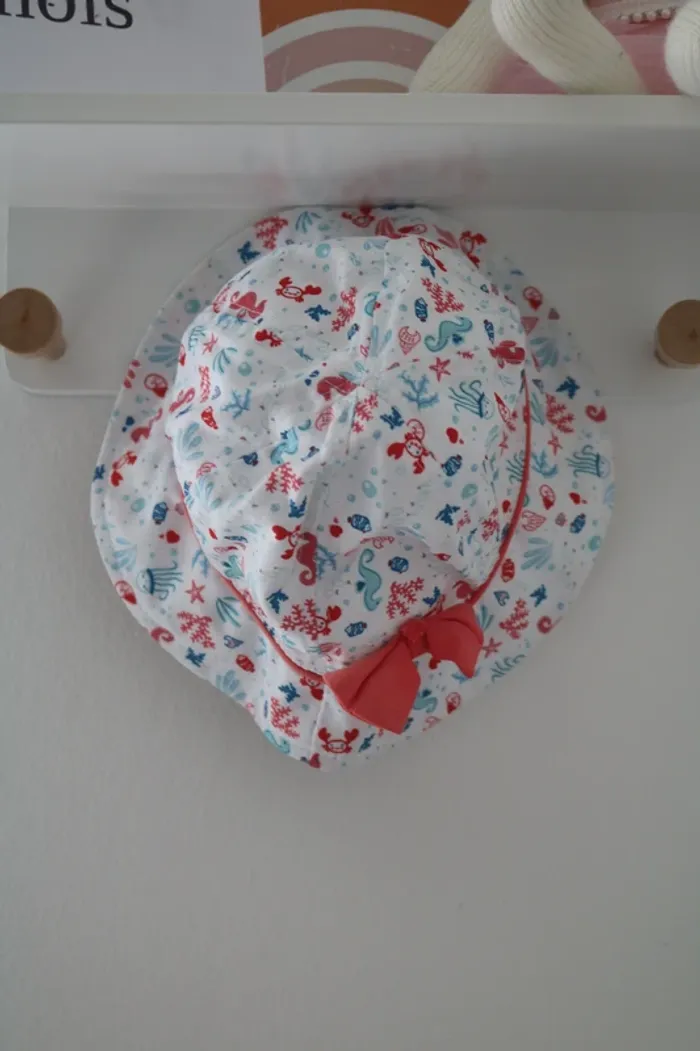 Bonnet été fille Mots d'enfants 6/12 mois - photo numéro 2