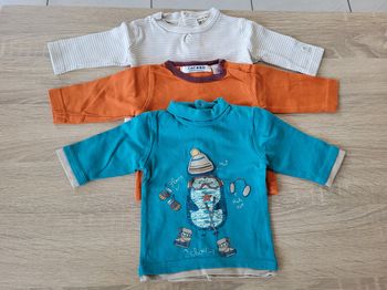 Lot de 3 tee-shirts garçon en 1 mois