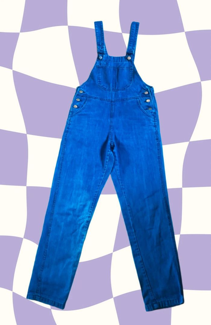 🔷Salopette longue en jean années 2000 Y2k denim dungarees overalls🔷 - photo numéro 4