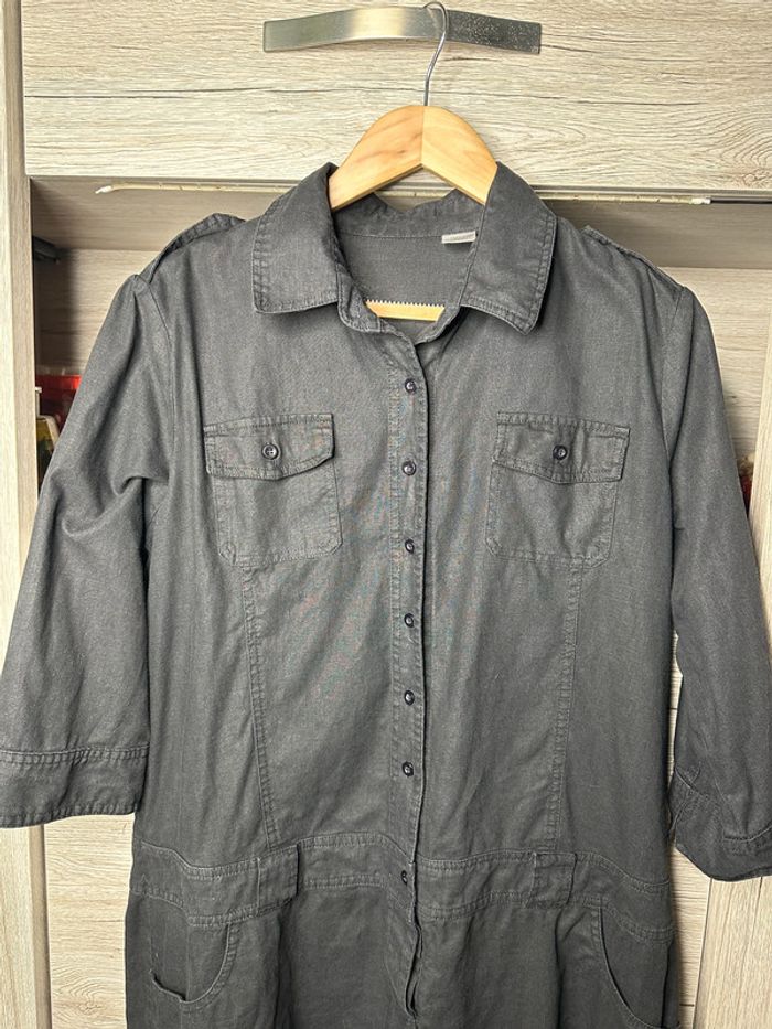 Chemise saharienne en lin - Taille 46 - photo numéro 3