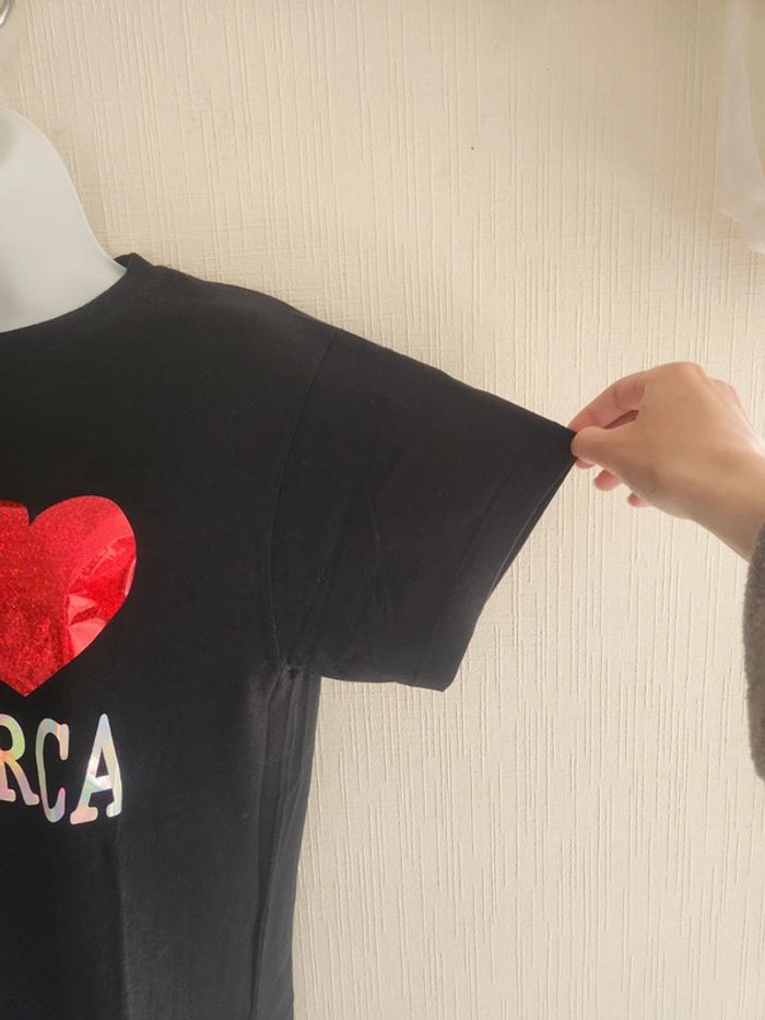 Tee-shirt coton manches courtes noir I Love Mallorca S - photo numéro 5