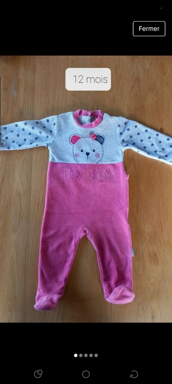 Dors bien velours fille 12 mois