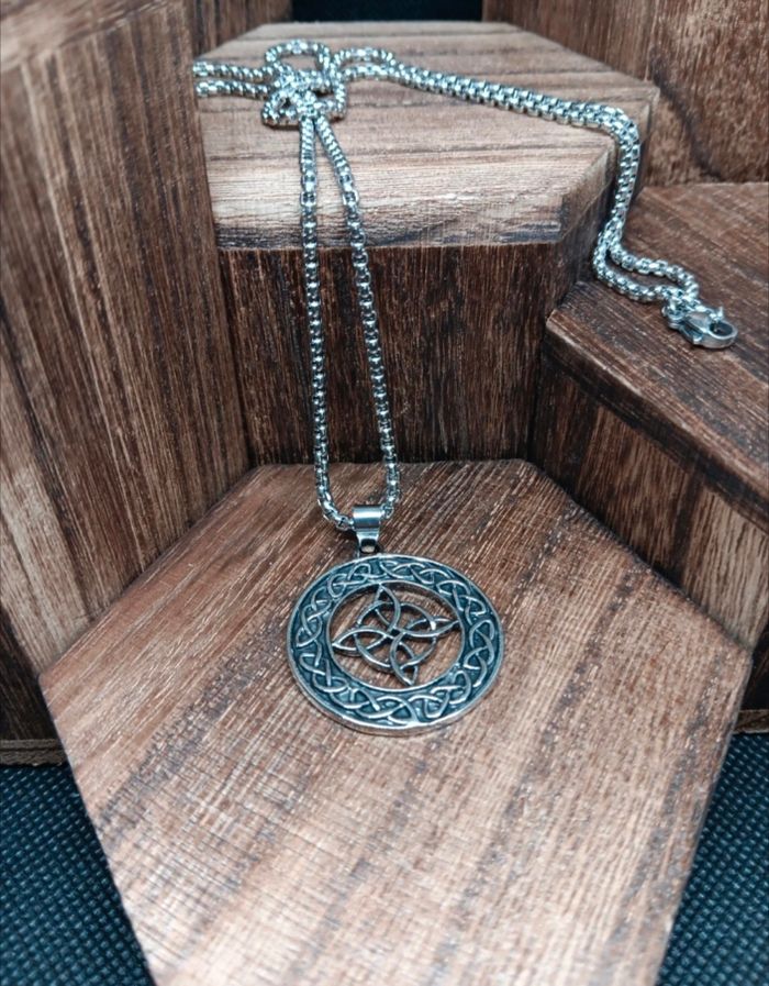 Collier Viking en Métal – Pendentif Nordique – Bijou Guerrier Scandinave – Style Ragnar - photo numéro 5