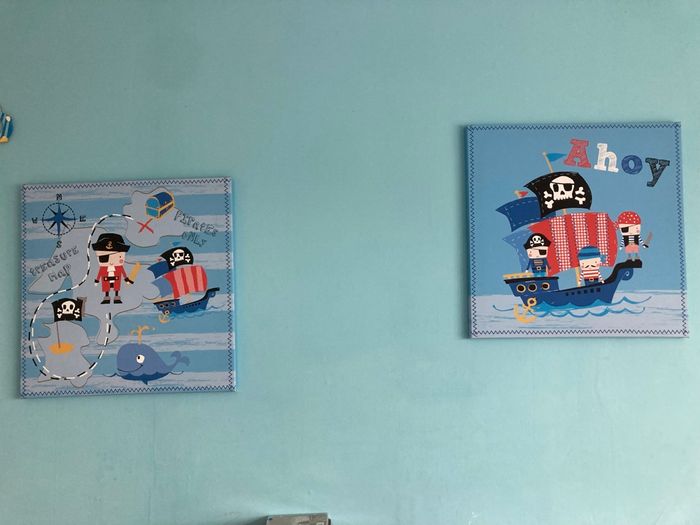 2 toiles pirates pour chambre d’enfant