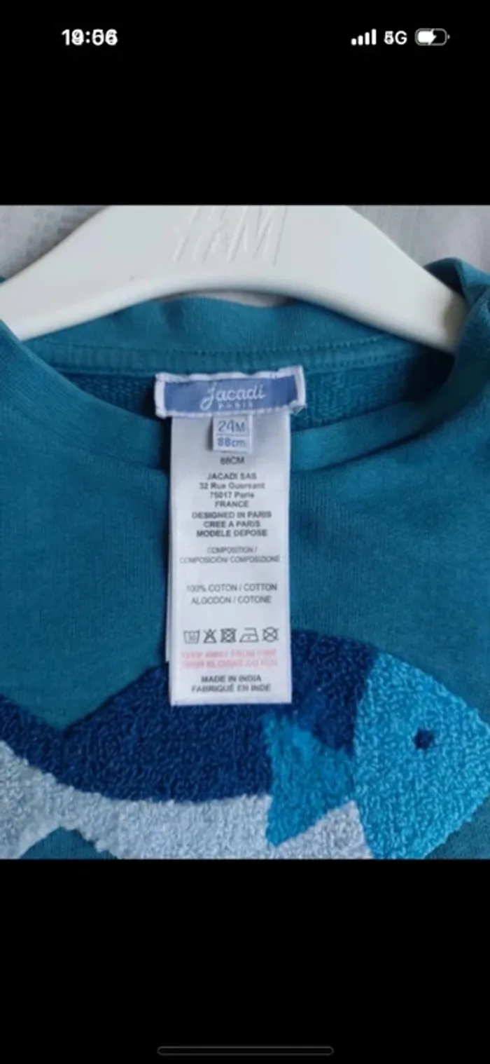 Sweat Jacadi taille 24 mois - photo numéro 3