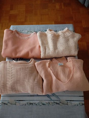 Lot 4 pulls 36 saumon orange