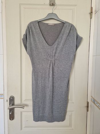 Jolie robe pull gris femme S.M.L taille unique M/38