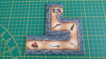 Planche souterraine bi-face n°5 pièce jeu de société Cartagena L'évasion 2009 Leo Colovini #C54