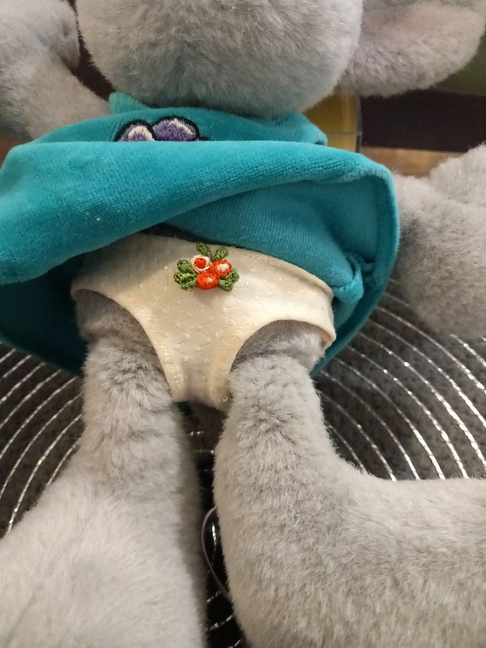 2 peluches diddl grise 32cm - photo numéro 6