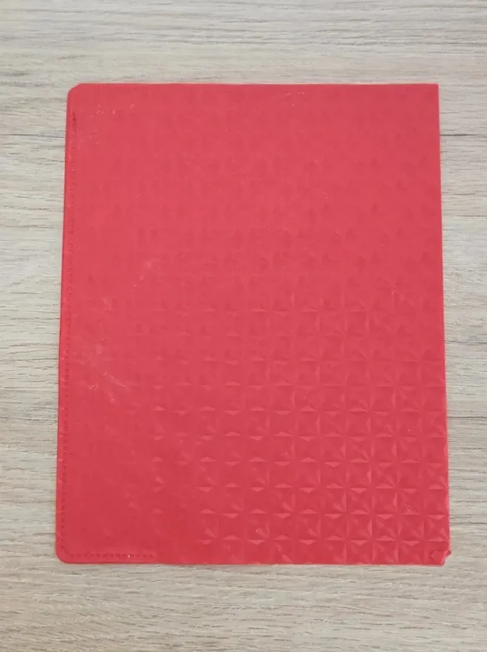 Lot 4 protège-cahier rouge noir jaune vert - 17x22cm - photo numéro 3