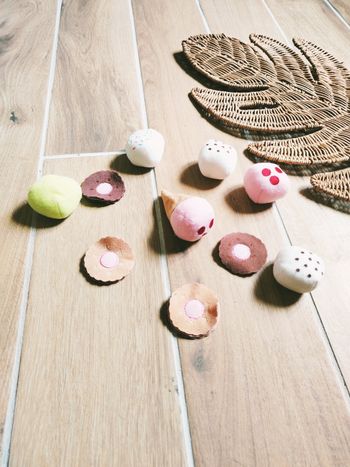 🍦Dinette boules de glace à scratch et petits gâteaux en tissu- peluche